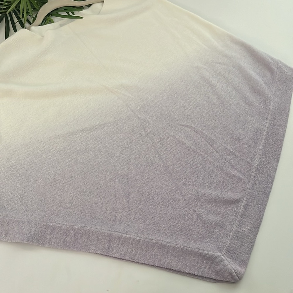 Barefoot Dreams Cream and Gray Ombre Poncho - Picture 8 of 13